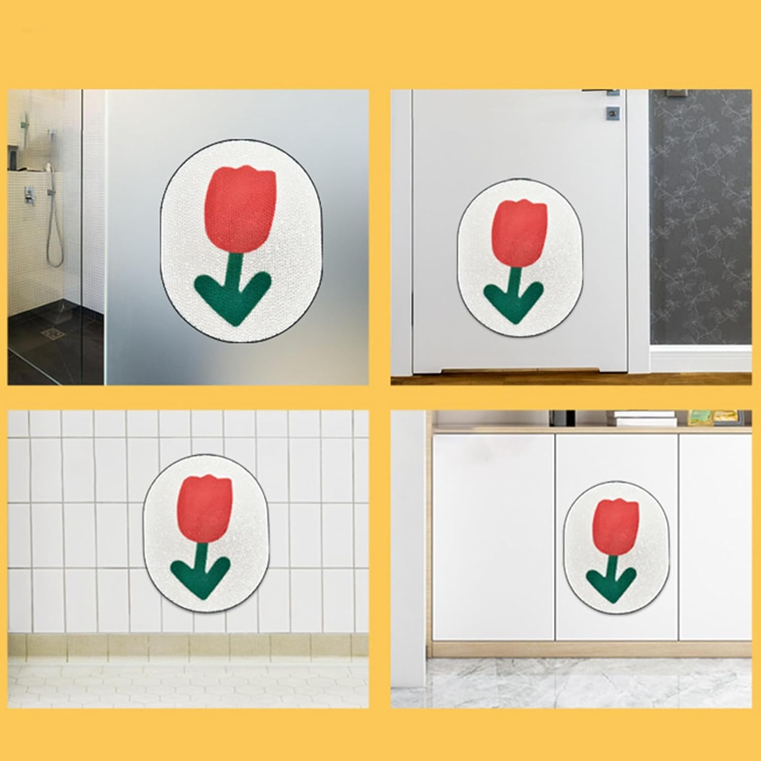 Wall Mounted Cat Scratch Board, Scratch Resistant Wearable Decorative Tulip Pattern Kitten Scratching Pad, Cat Scratcher Cat Scratching Post Wall Sticker Claw Grinder for Large Cats and Kittens image number 6