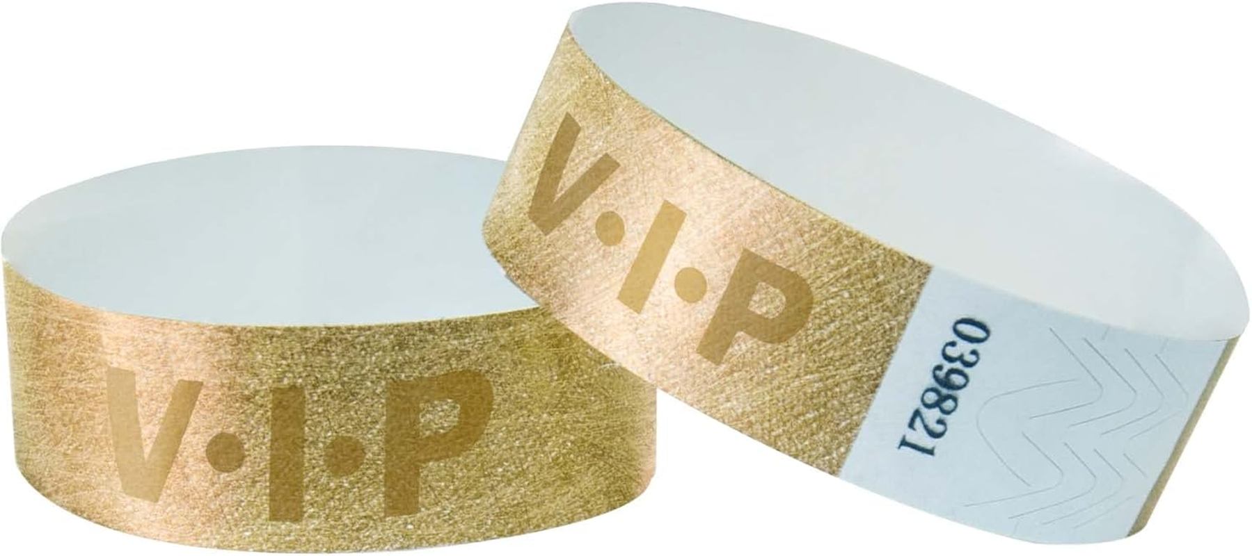 L LIKED 100 Pcs VIP Wristbands for Events, Party Wristbands for Events, Event Bracelets Is Waterproof for Parties, Concerts, Sports, Fairs, Travel, Pool Pass (100 VIP Gold) image number 1