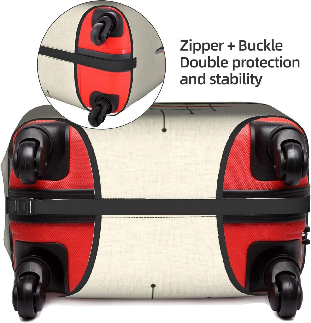 Odddot Mid Century Modern Prints Print Travel Luggage Cover,Suitcase Protector Cover, Washable Baggage Covers,For 18-32 Inch Luggage, Mid Century Modern Prints, Medium image number 6