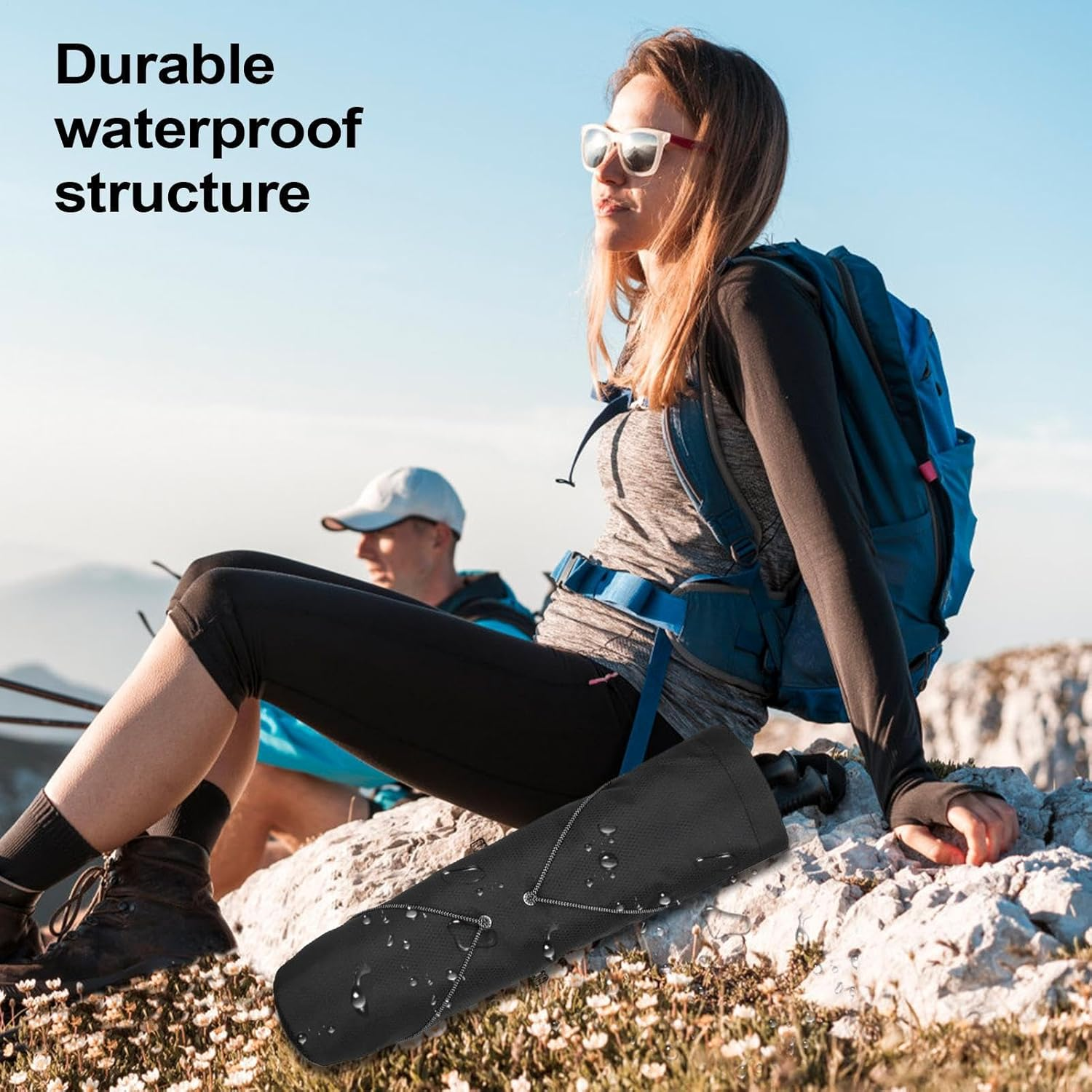 Trekking Pole Quiver - Lightweight Climbing Stick Storage Bag | Foldable Travel Case for Rock Climbing Running Camping Backpacking Mountaineers Wilderness Outdoor image number 2