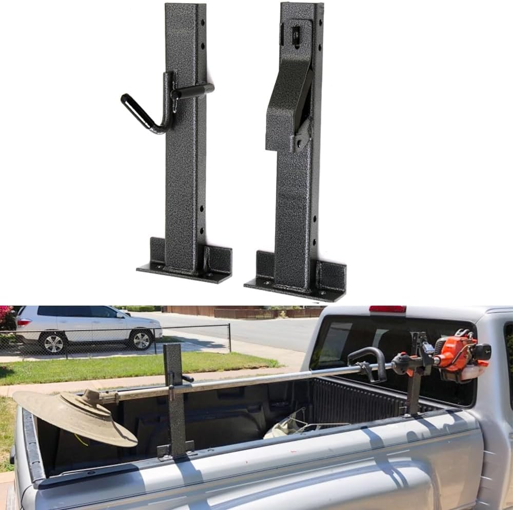 ELITEWILL 2 Place Locking Trimmer Rack Trim Line Holder Fit for Open Landscape Trailers Racks