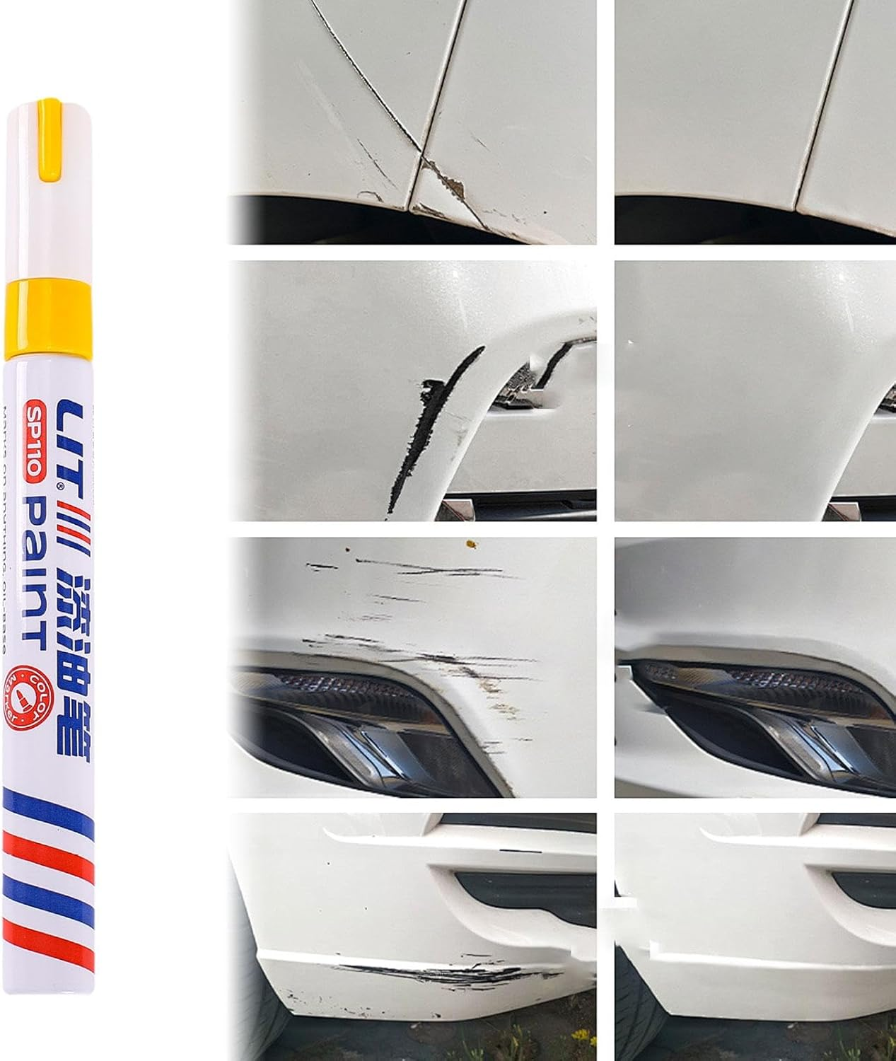 Car Scratch Repair Pen,Car Paint Scratch Remover Pen Paint Pen Professional Touch up Paint for Cars for Trucks Repairing, Yellow - Orange image number 6