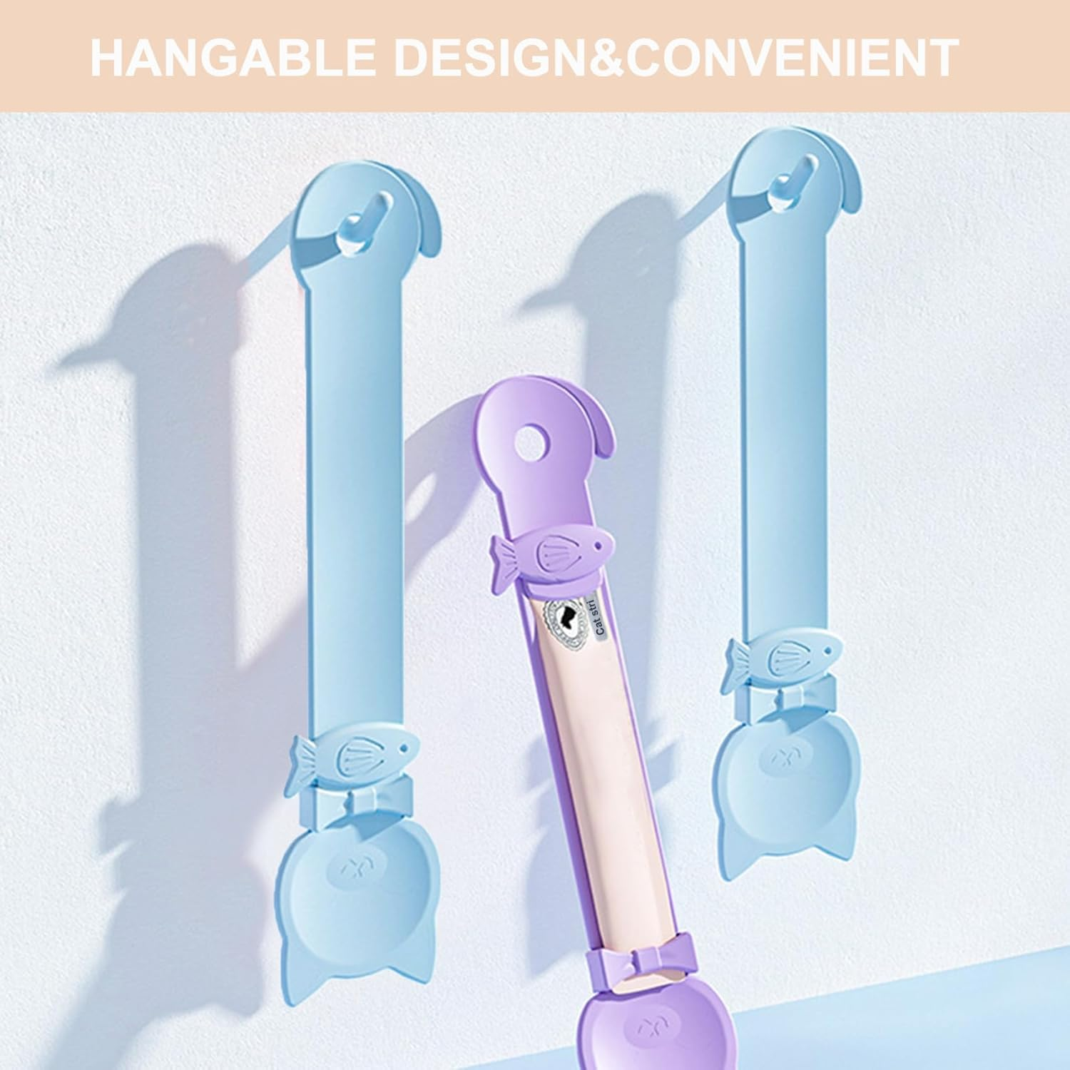 2PCS Cat Treat Spoon Squeeze,Cat Strip Feeder Spoon,Multi-Function Dispenser Tool,Easy Feeding Spoon for Licky Treats,Pet Food Spoon for Wet Food(2 Color) - 2 Pcs Spoons image number 2