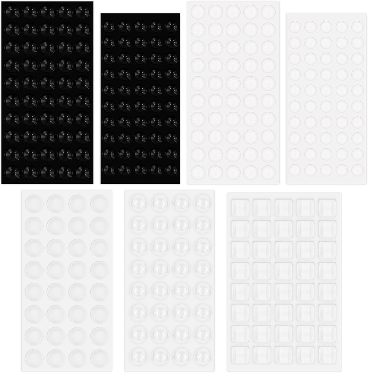 304Pcs Bump Dots for Visually Impaired, Rubber Adhesive Bumper Dots Tactile Stickers Tactile Dots Low Vision Gifts Reading Auxiliary for the Blind Low Vision Elderly(Clear, Black) image number 4