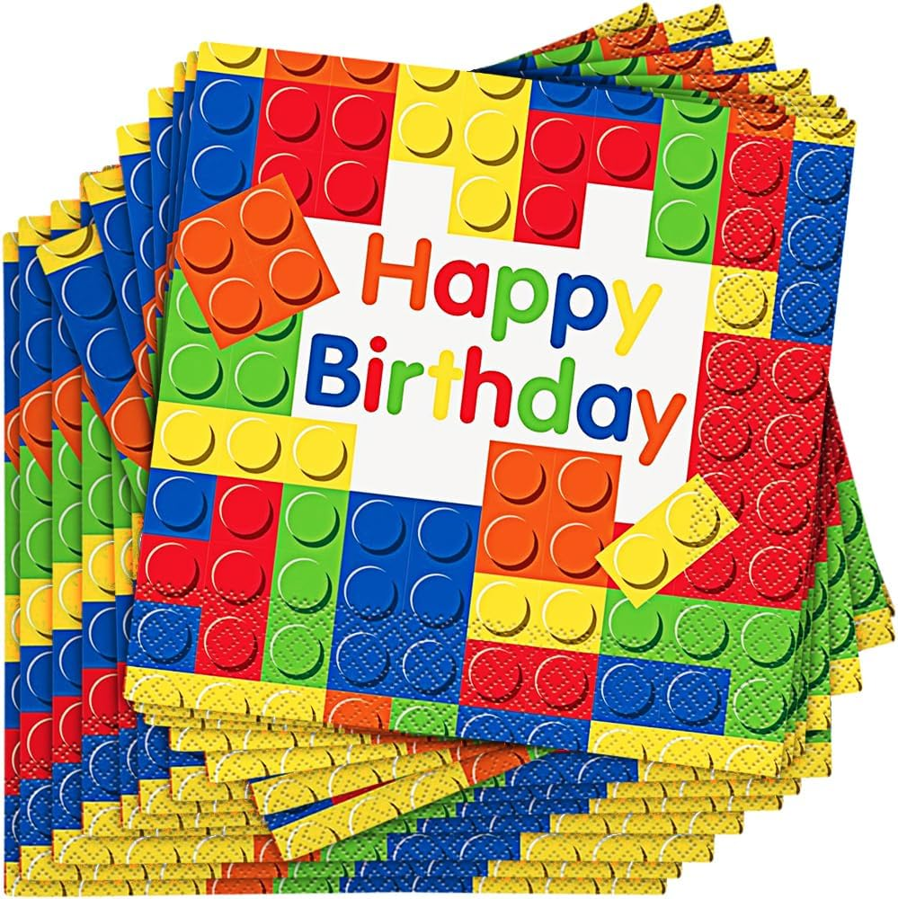 (Party Hats) - Building Blocks Party Hats, 8Ct