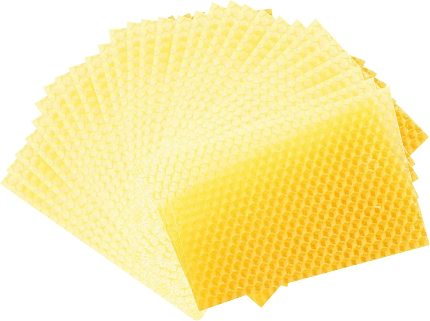 Beeswax Sheets 30Pcs Beeswax Foundation Sheets Wax Foundation for Bee Frames Natural Honeycomb Sheets Beeswax Sheets for Candle Making Beekeeping Supplies image number 2