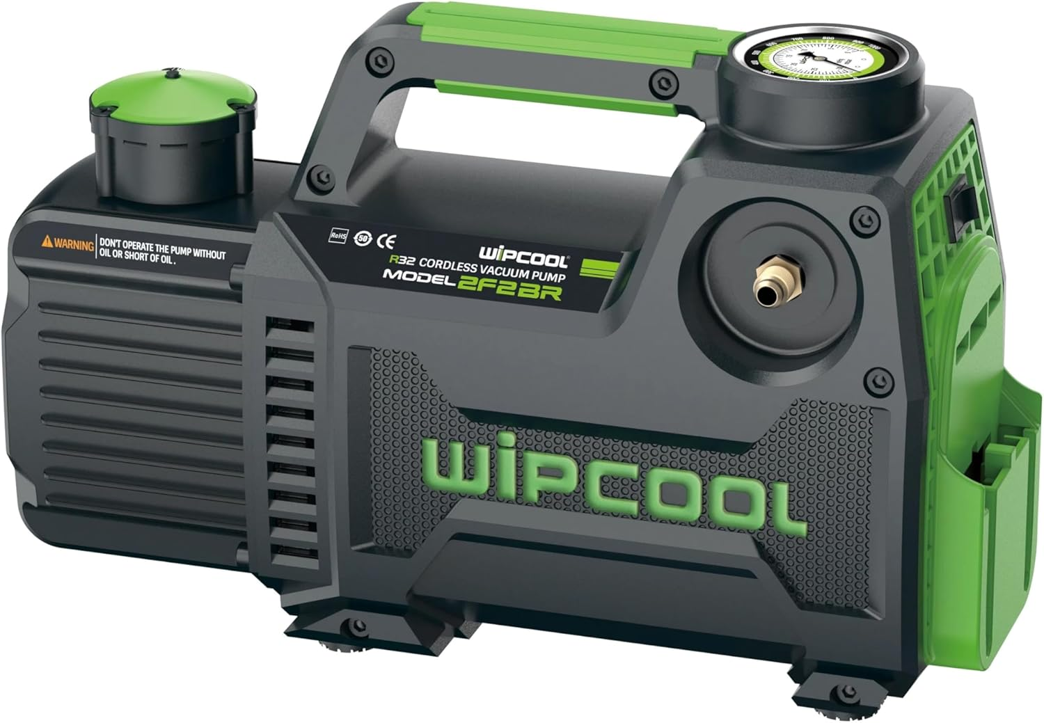 Wipcool R32 5CFM Cordless Vacuum Pump with Milwaukee and Makita Adapter