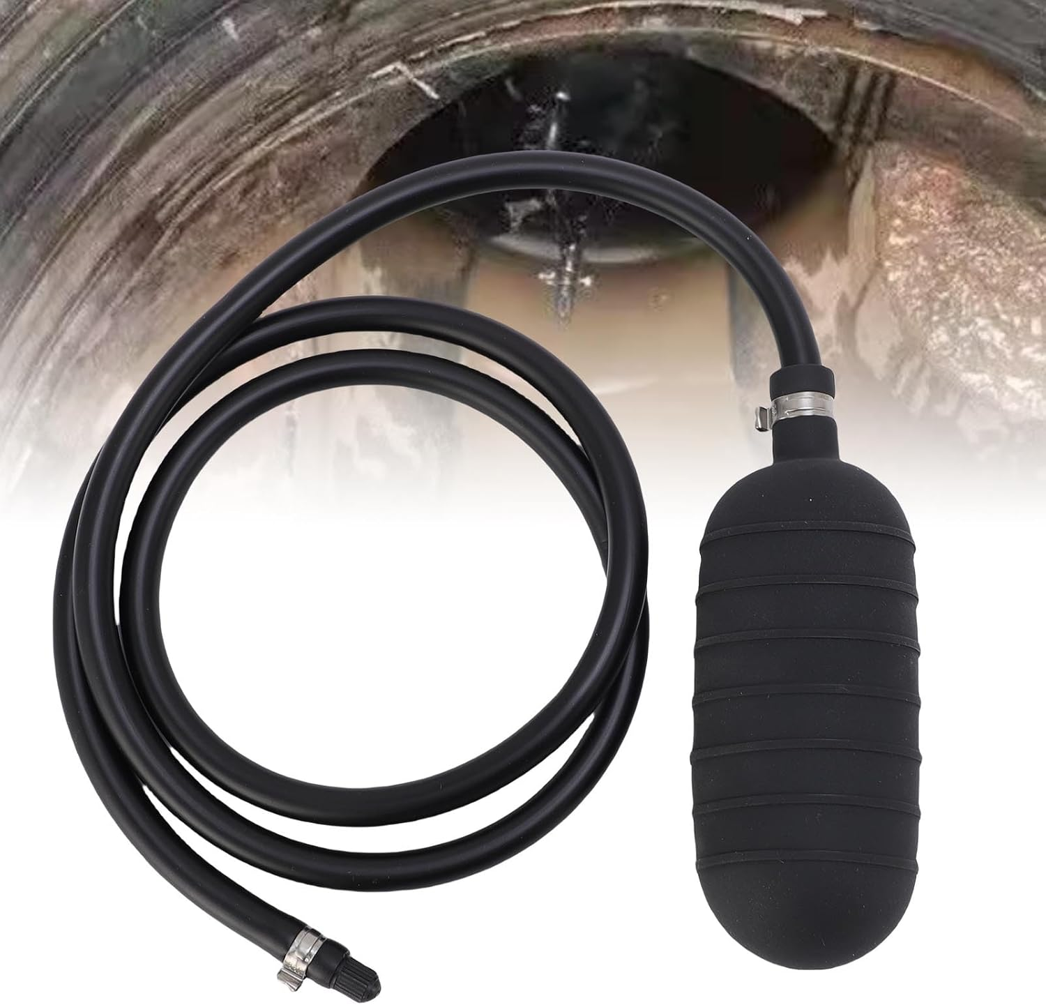 PVC Inflatable Pipe Plug, Premium Water Shut off Airbag for Closed Water Testing, Leak Sealing in Sewer, Drain Lines, Lightweight Plumber Tool (110Mm) image number 5