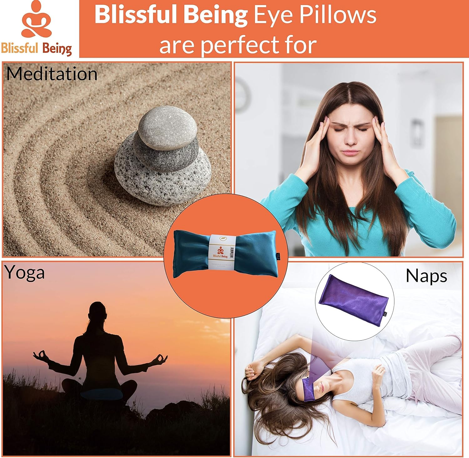 Blissful Being Silk Eye Pillows and Covers Ruby image number 2