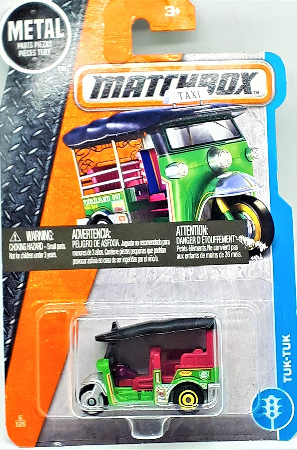Matchbox 2017 MBX City Tuk-Tuk Thailand Taxi 6/125, Green image number 1