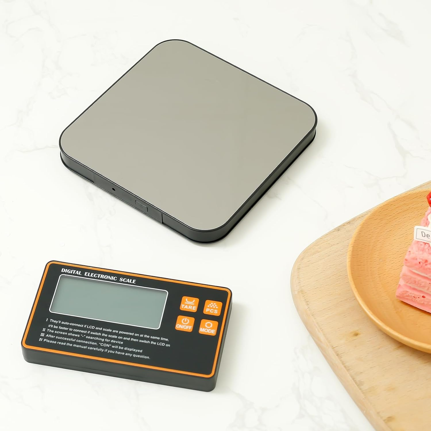 Food Scale with Detachable Display, 15Kg Wireless Digital Kitchen Scale with 1G Precise Graduation, Electronic Food Weighing Scales for Cooking Baking image number 5