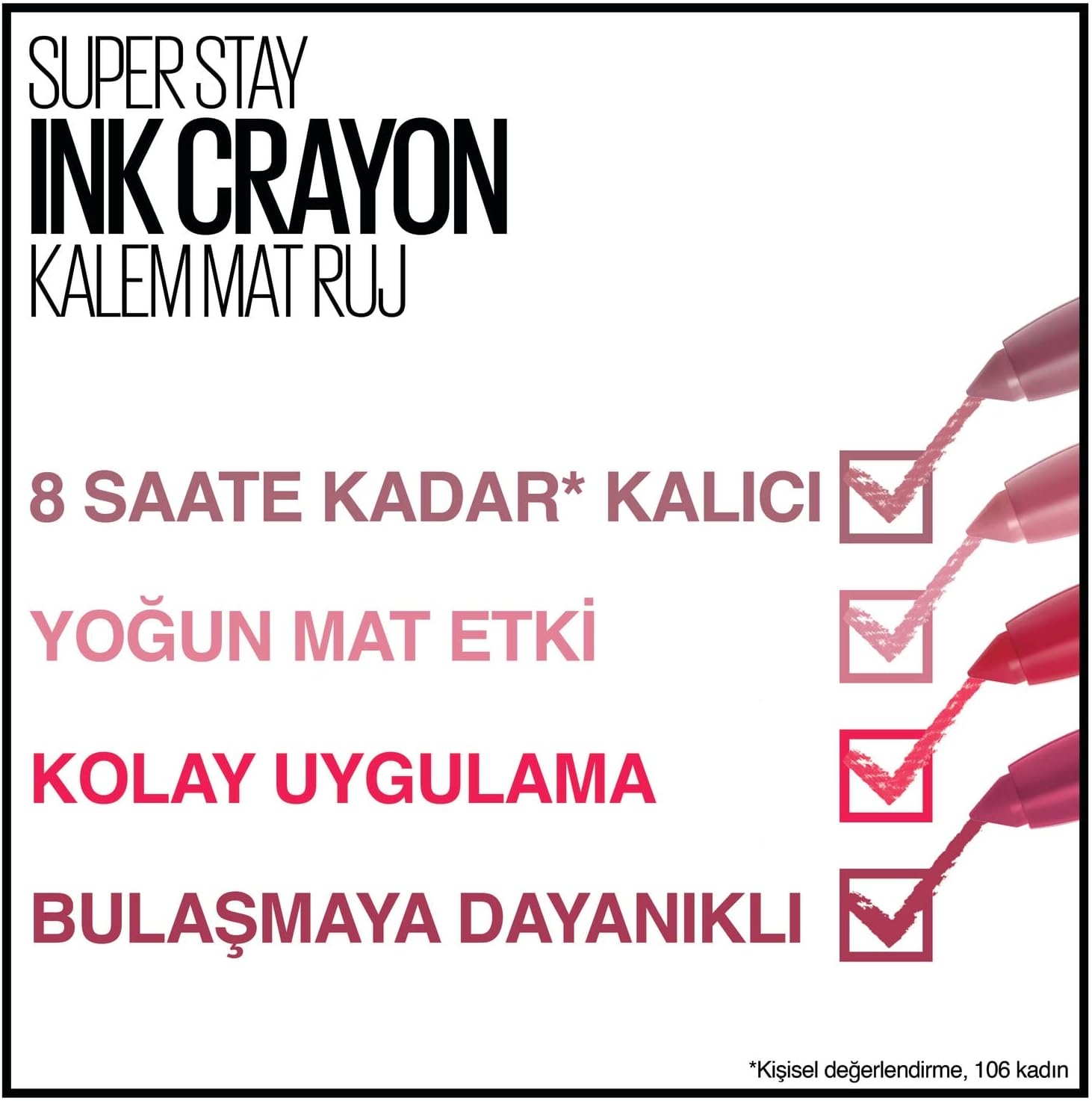 Maybelline New York Superstay Matte Ink Crayon Longlasting Pink Lipstick with Precision Applicator 90 Keep It Fun, 22.0 Ml image number 4