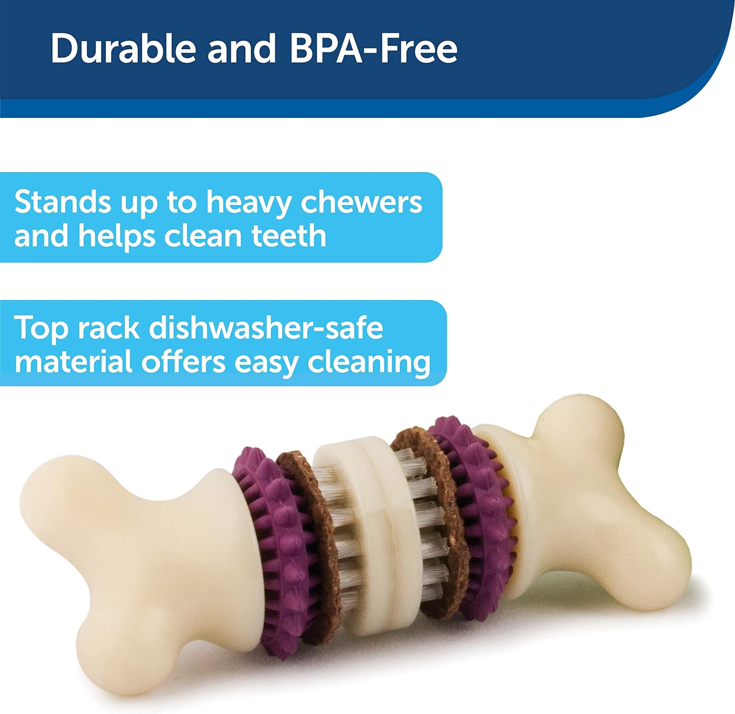 Petsafe Busy Buddy Bristle Bone Dog Toy, Chew Toy with Treats image number 4