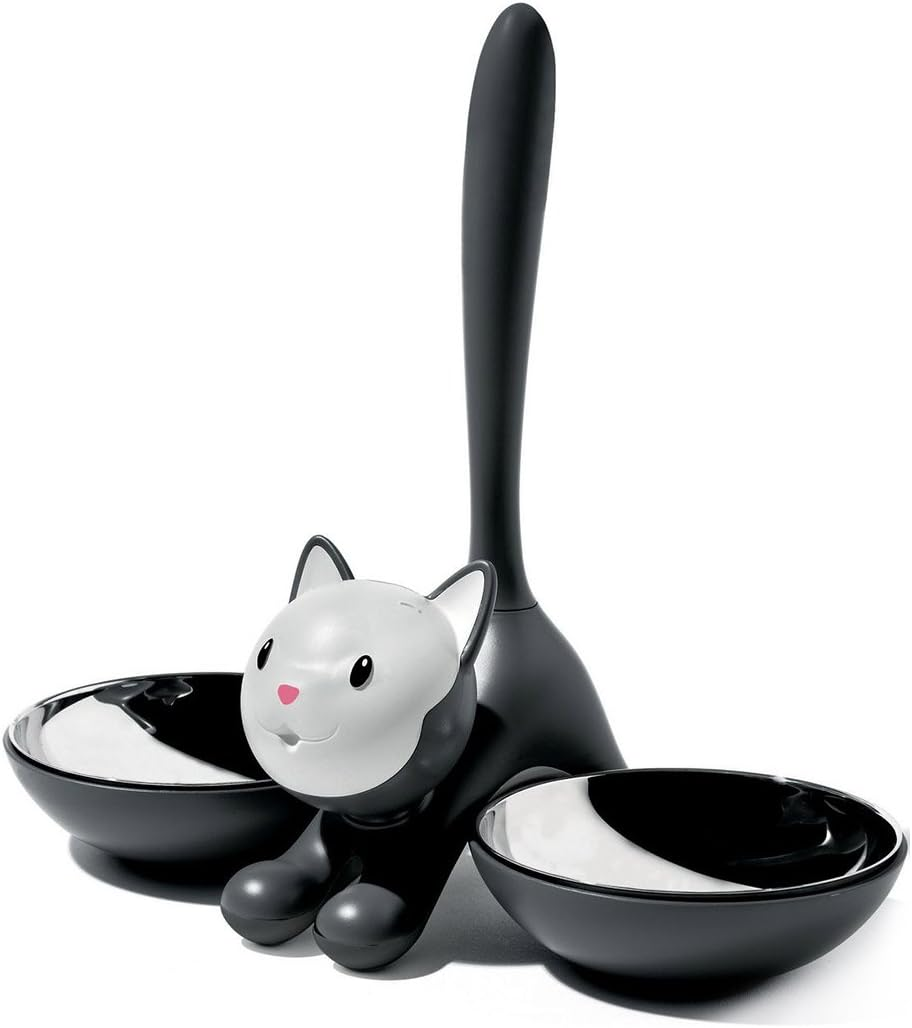 Alessi AMMI09 B Tigrito Cat Bowl, Black, Black image number 3