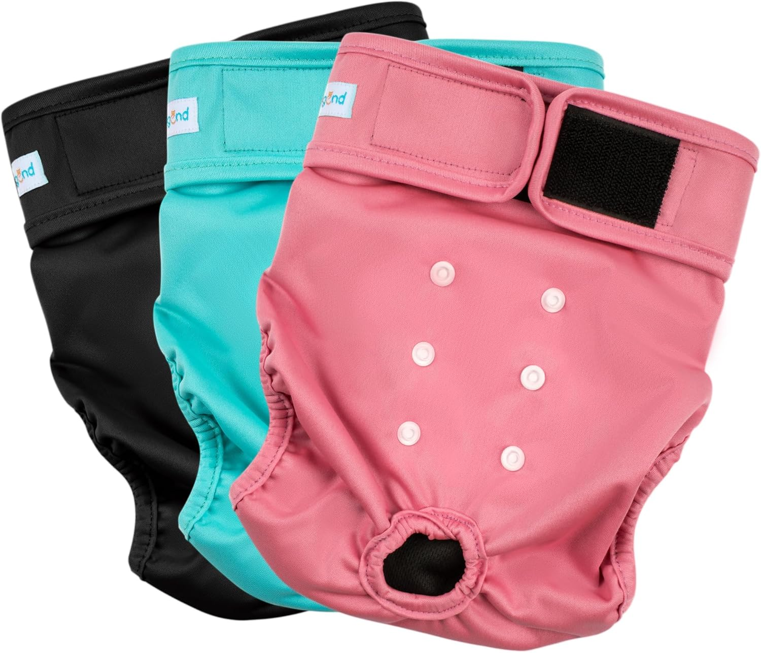 Paw Legend Reusable Female Dog Diapers(3 Pack,X-Small)