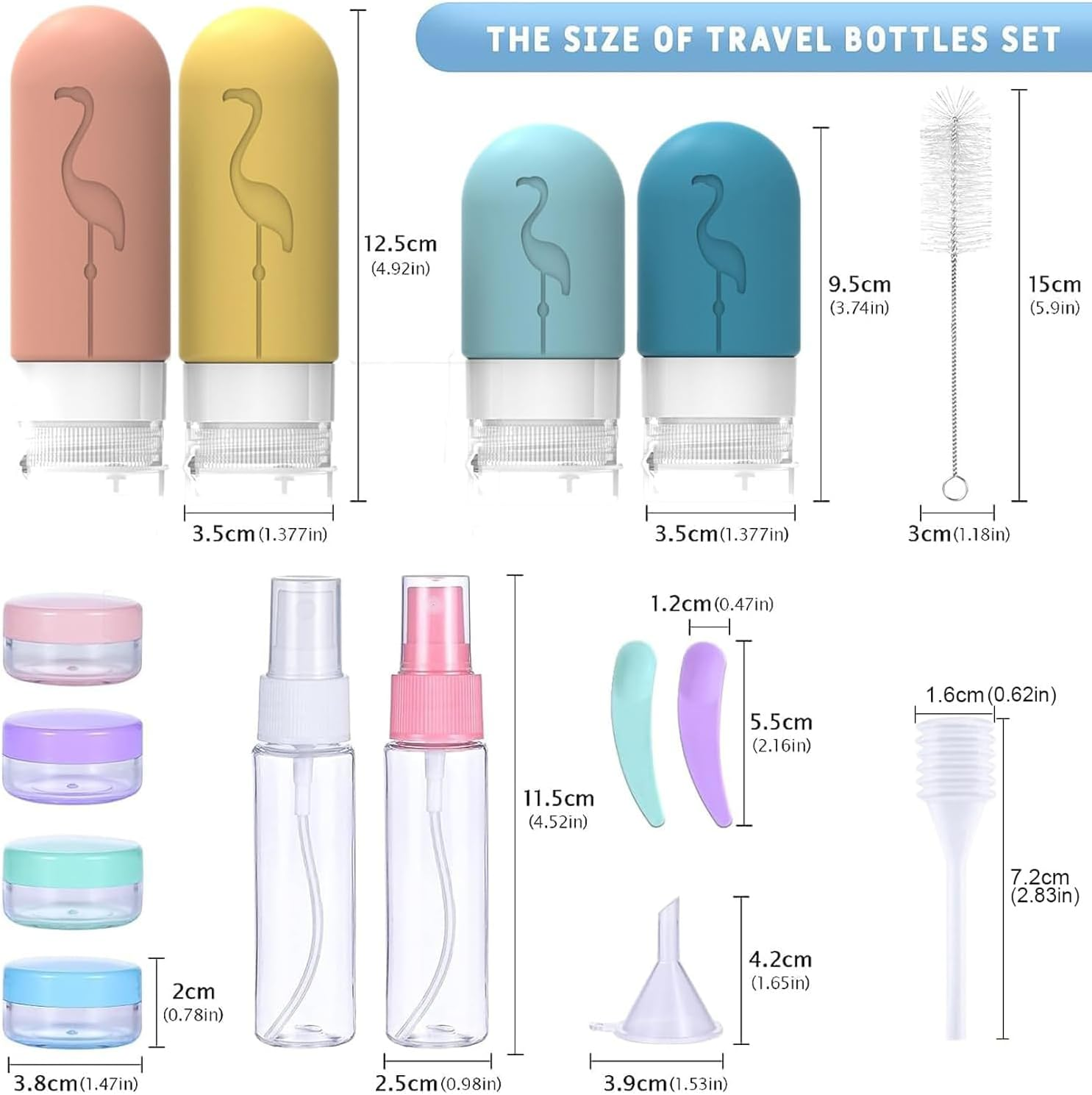 Travel Bottles for Toiletries, 17 Pcs TSA Approved Silicone Travel Containers for Toiletries, Leak Proof Refillable Liquid 3Oz 2Oz Travel Essentials Shampoo Conditioner Lotion BPA Free image number 2