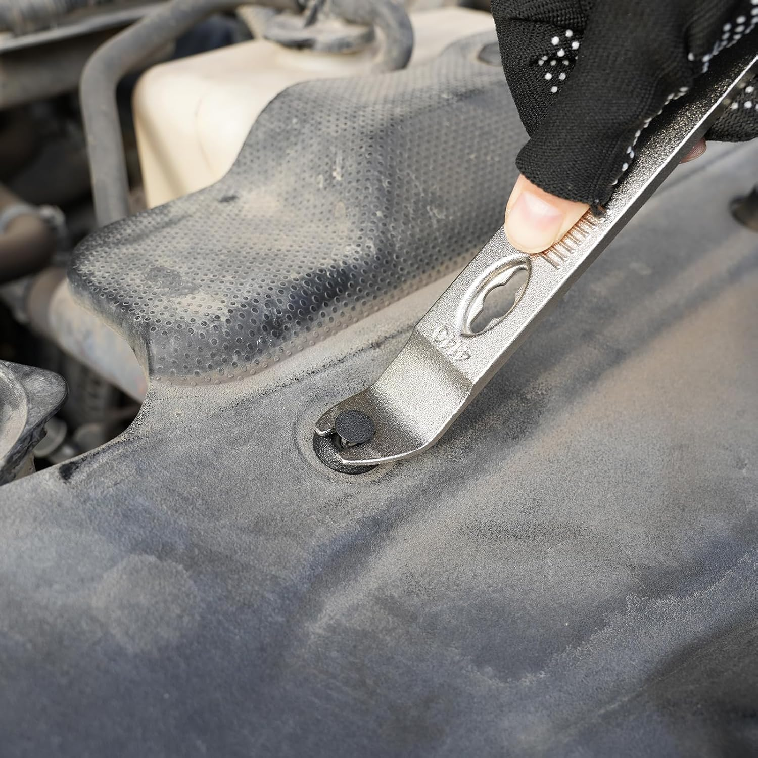 Yukihalu Pry Bar Tool 4140 Stainless Steel, Multi-Function Car Trim Removal Tool for Compact Panel, Bumper Retainer Clips, Auto Trim Interior, Sheet Metal, Fasteners image number 1