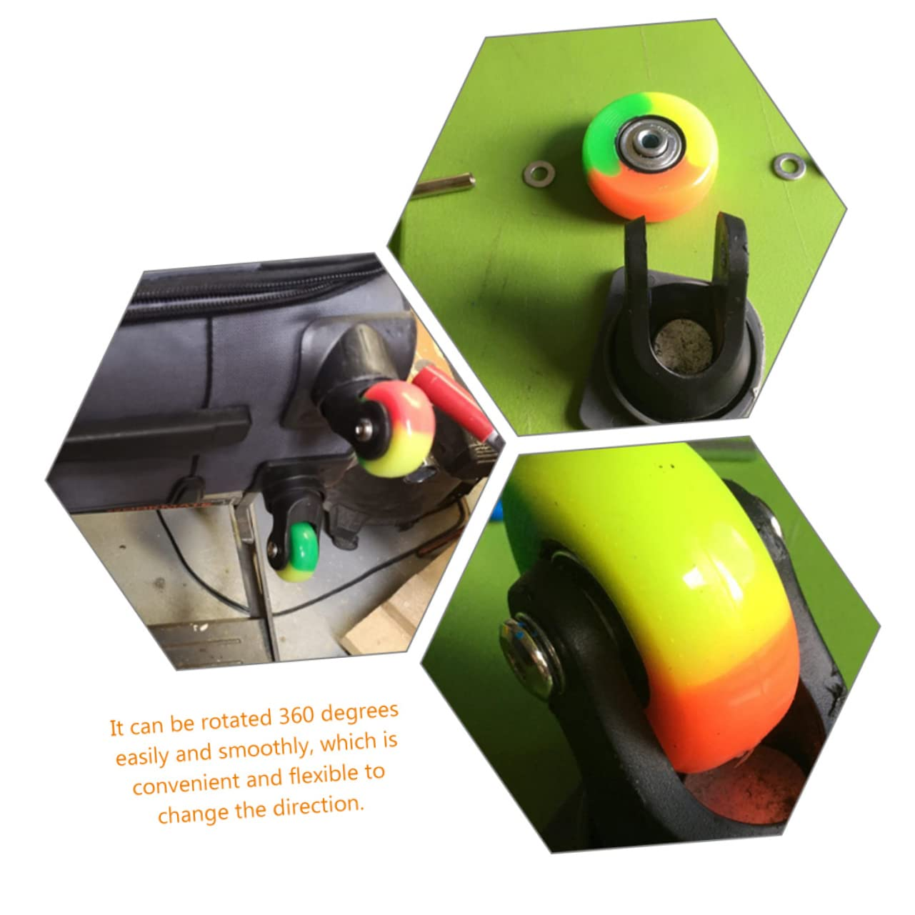 Mobestech 4 Sets Suitcase Wheels Luggage Wheels Replacement for Travel Suitcase Luggage Travel Gear image number 1