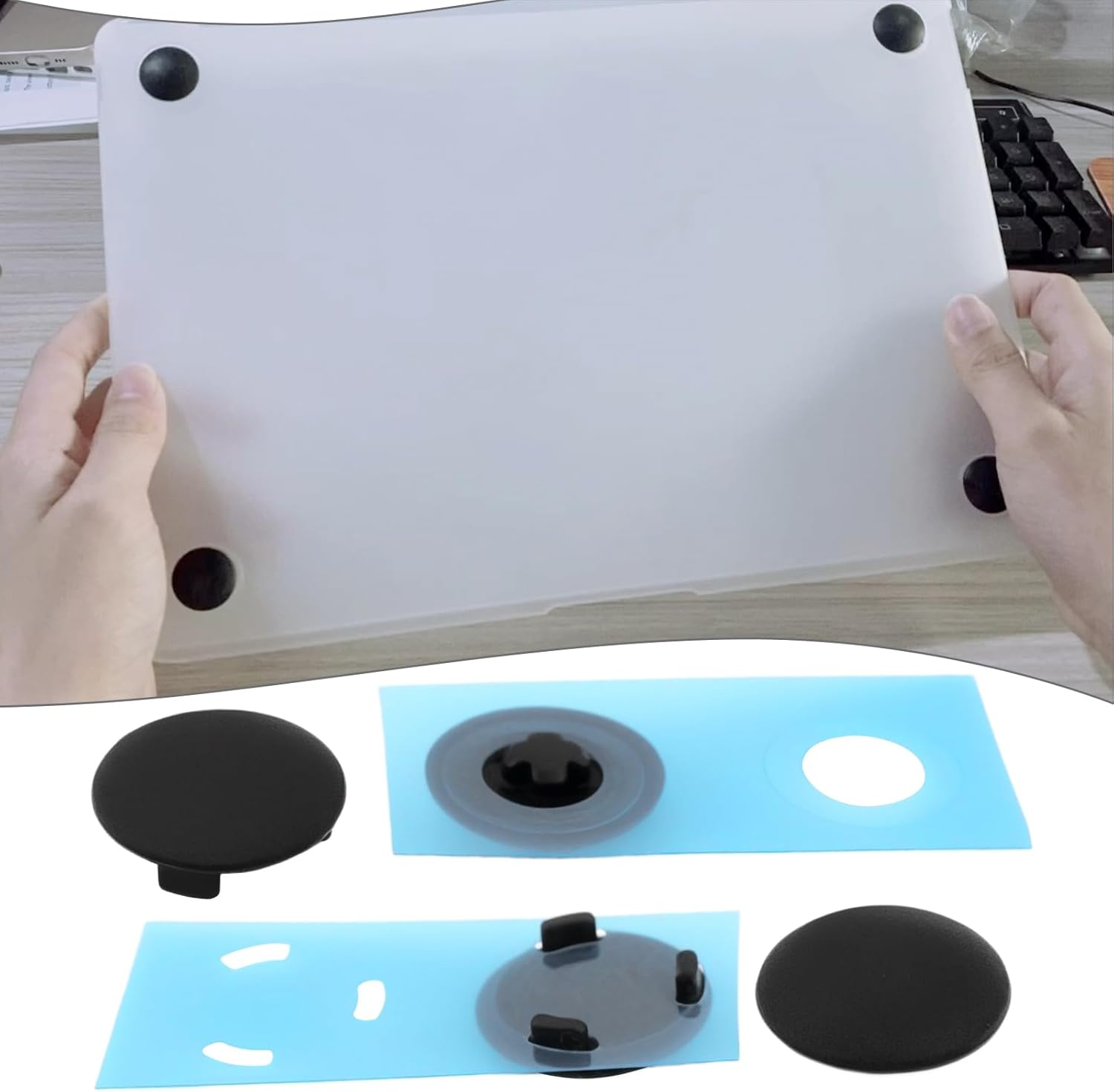 SING F LTD 4Pcs Rubber Feet Bottom Case Feet Compatible with Microsoft Surface Laptop 3 Compatible with Laptop 4 Compatible with Laptop 5 (Black) image number 2