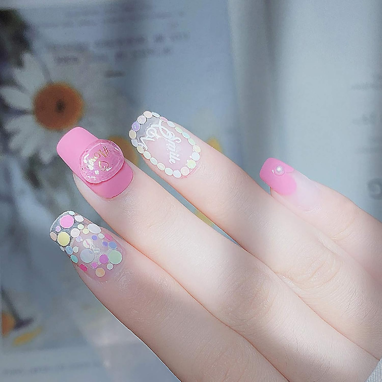 3 Boxes Japanese Style Summer Style Color Nail Art Candy-Colored round Nail Sequins image number 3