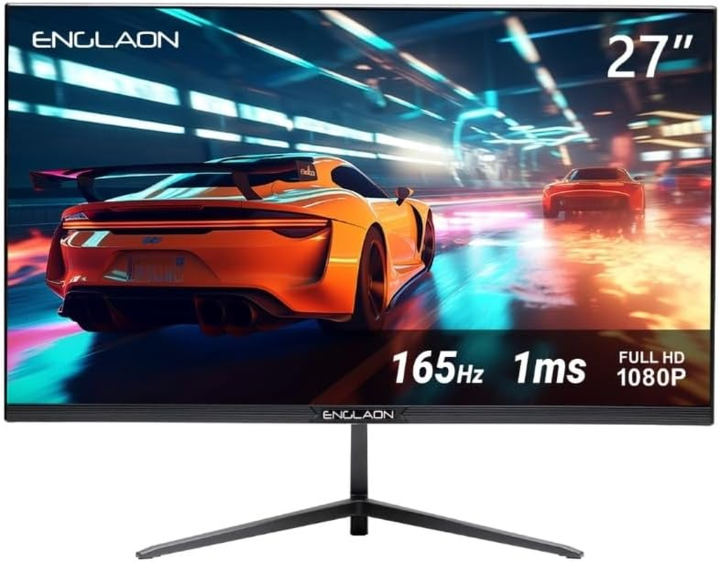 ENGLAON 27 Inch Gaming Monitor Full HD Frameless VA Display with AMD Freesync 165Hz 1Ms MPRT image number 2