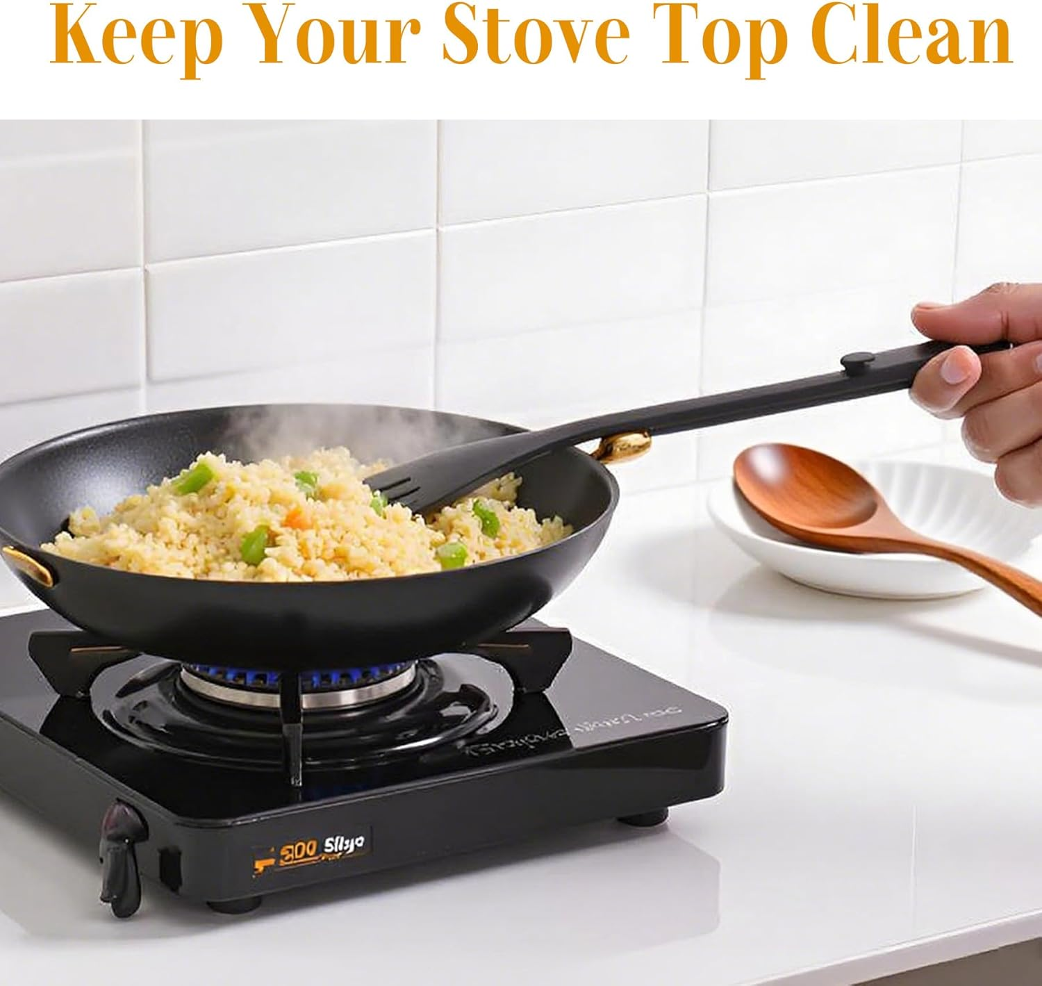 Ceramic Spoon Rest for Counter-12Cm Spoon Holder for Stove Top & Kitchen Bench,Heat Resistant,Modern White Kitchenware for Aussie Kitchen, Protects from Drips, Dishwasher Safe, 1 Pcs,(White) image number 1