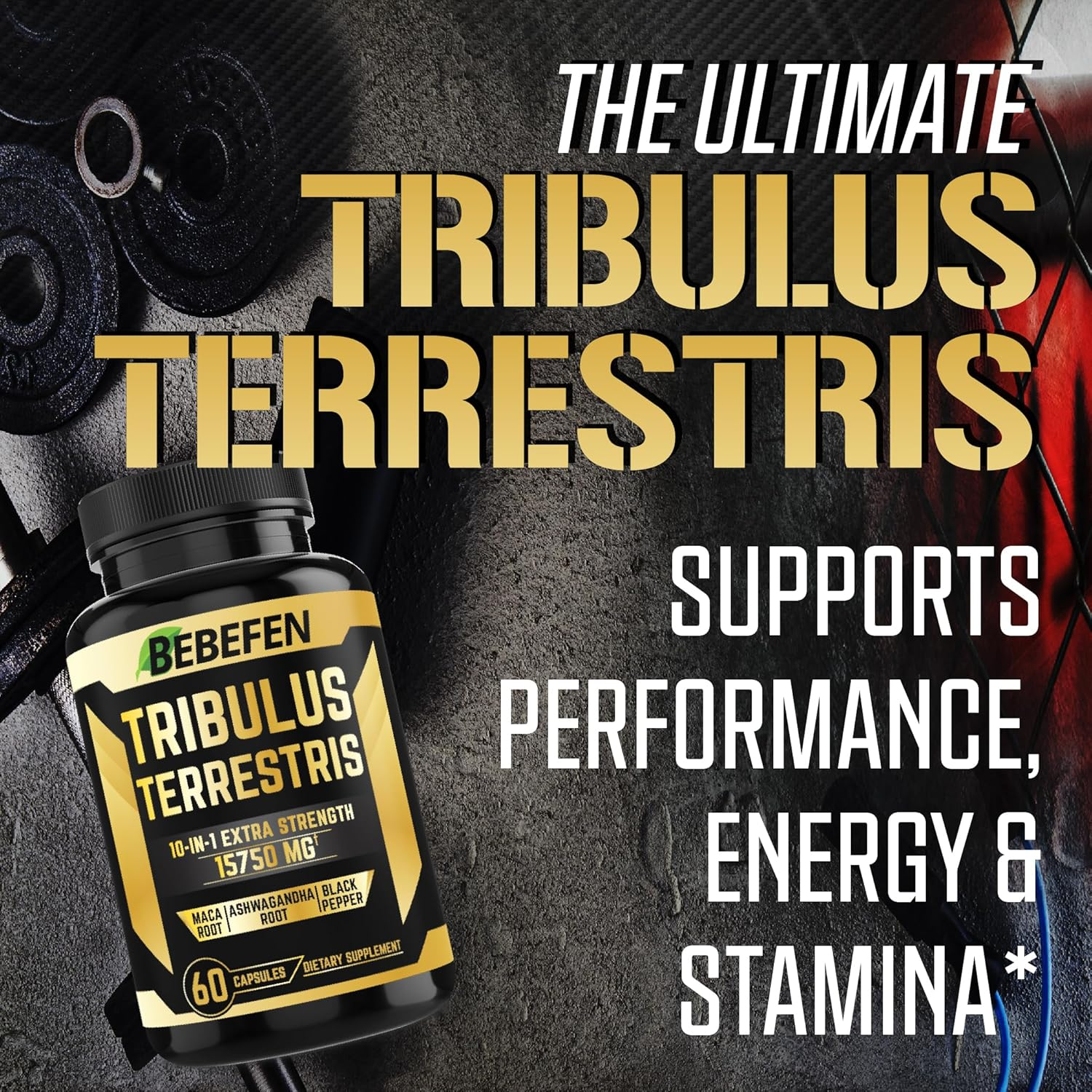 Tribulus Complex Powder Capsules - Equivalent to 15750Mg - 60 Capsules with Terrestris, Maca Root, Ashwagandha image number 5