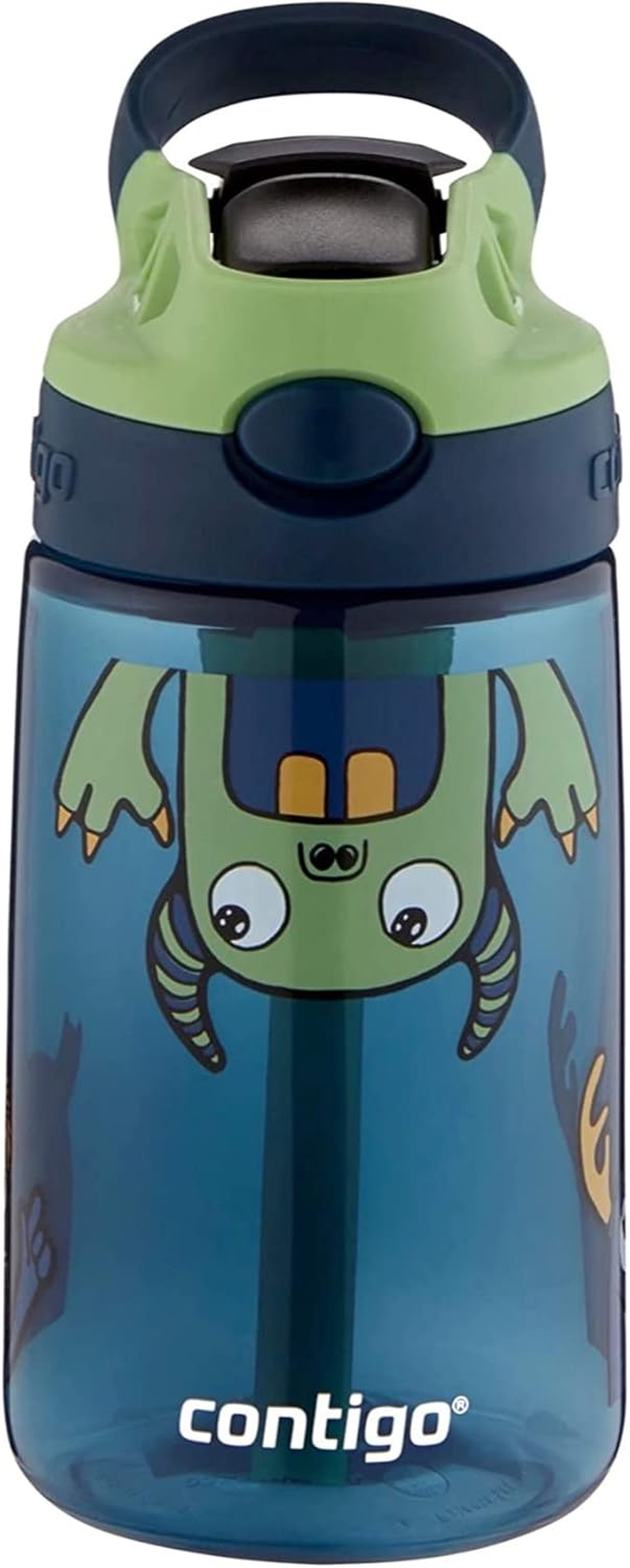 Contigo Kids Autospout Water Bottle, Monsters, 414Ml Capacity | Easy-Clean Lid Designed | Pop-Up Straw with Spill-Proof Valve Prevents Spills Even When Spout Is Open | Perfect for Children Aged 3 & Up image number 4
