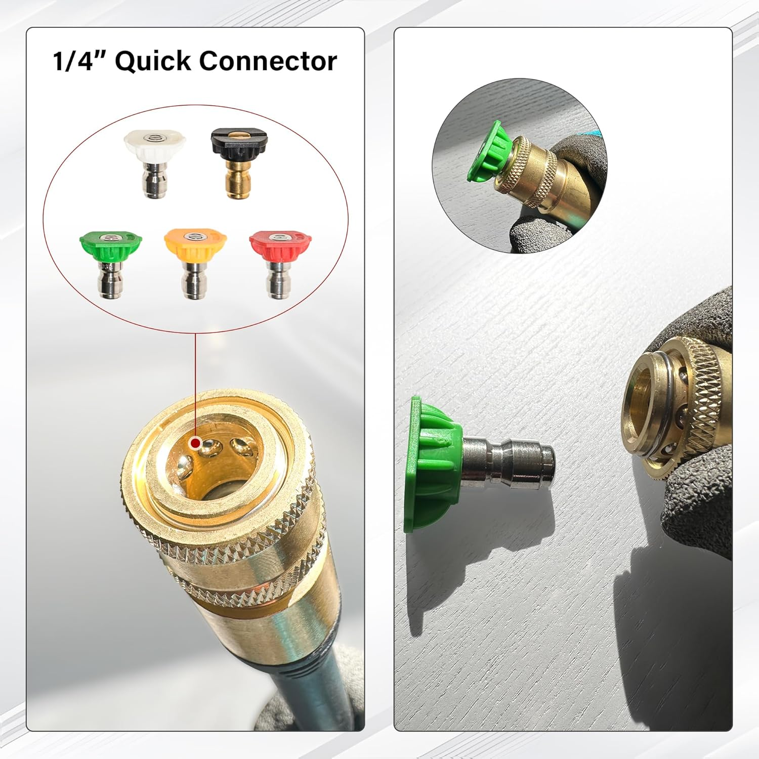 FGD Pressure Washer Gun Replacement Power Spray Car Wash Gun with Extension Wand M22-15Mm Thread Fitting 5 Nozzle Tips, 2320PSI 6.6GPM Compatible with Most Brand Power Washer image number 4