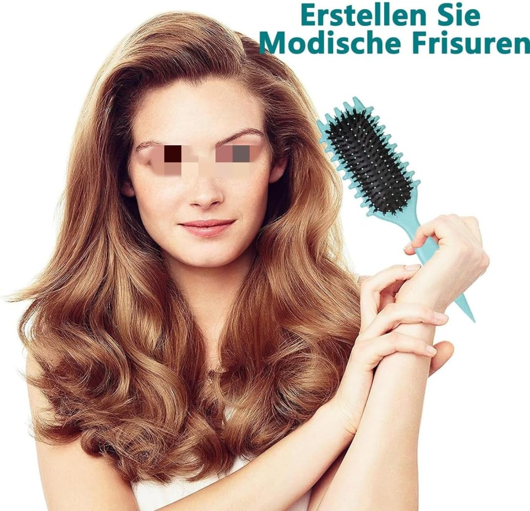 Curl Hair Brush, Curl Define Styling Brush, 2024 Bounce Curl Brush, Hair Brush for Detangling, Shaping & Defining Curls (Green) image number 2