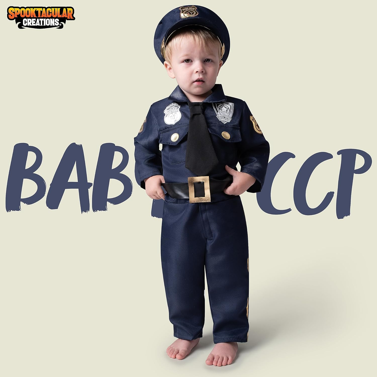 Spooktacular Creations Halloween Toddler Police Costume, Police Costume Kids Baby Halloween Pretend Play School Dressup Party image number 3