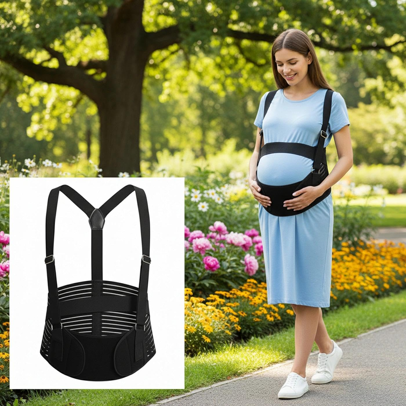 Maternity Belt, Breathable Abdominal Binder, Back Support image number 4
