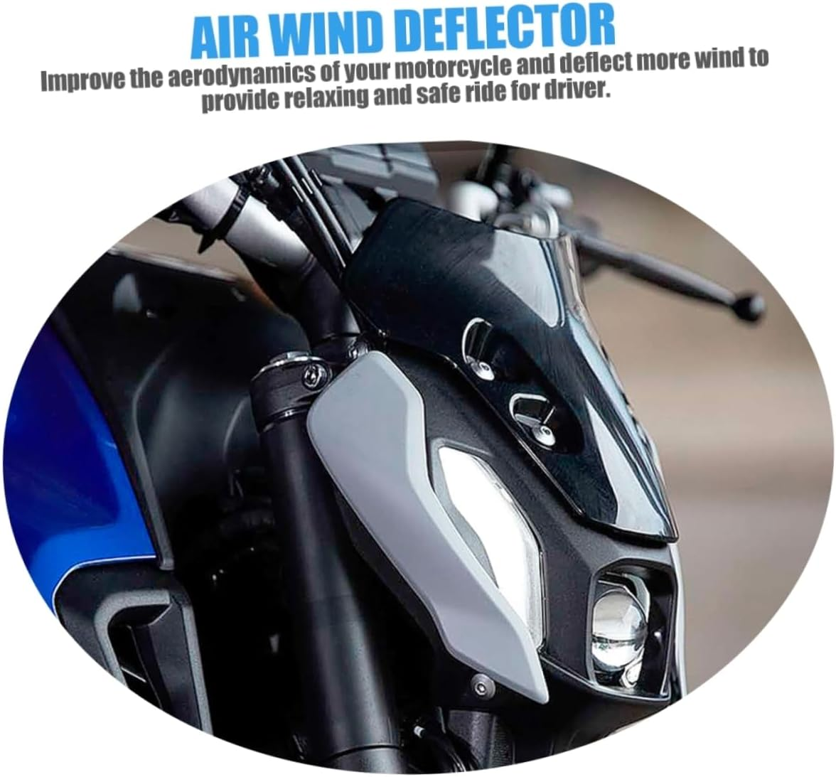 Vaguelly Abs Material Wind Deflector Windshield for Motorcycle Air Flow Screen Refit Accessory image number 5