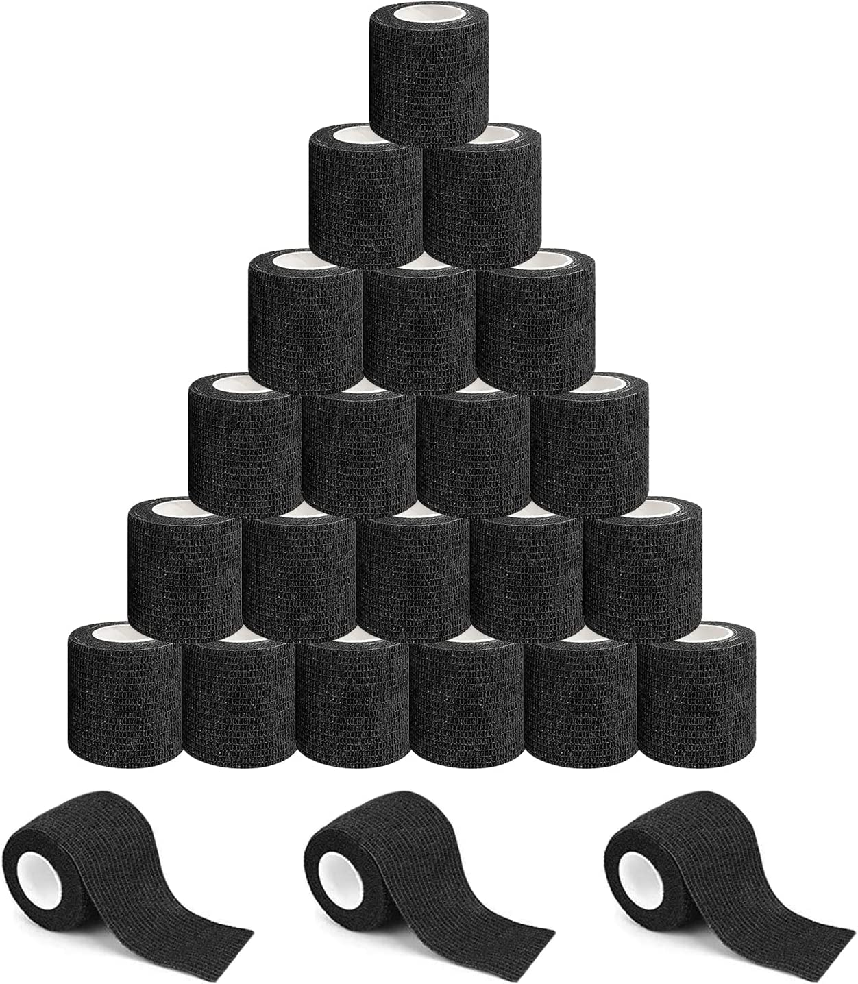 YOZOTI 24 Packs Self Adherent Cohesive Wrap 2'' Wide, 5 Yards, Elastic Self Adhesive Tape, All Sports Athletic Tape, Non-Woven Wrap, Breathable Tape image number 4