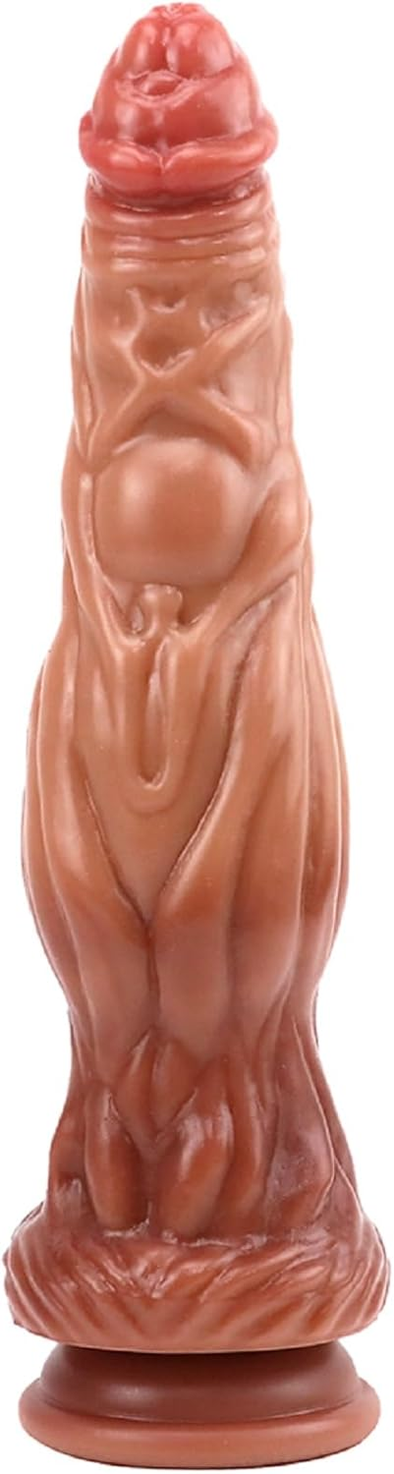 10.4" Realistic Dildo Fantasy Dong Silicone Dragon Monster Thick Large Dildo G-Spot Stimulating Big Ribbed Huge Thick Anal Alien Suction Cup Dong Adult Sex Toy image number 5