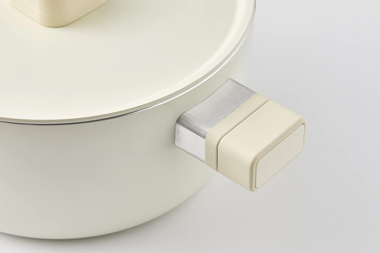 Dr. House Rumi Pot, 7.1 Inches (18 Cm), Ivory with Lid, Both Handed Pot, Induction Compatible, All Heat Sources, Ceramic, Made in Korea image number 6