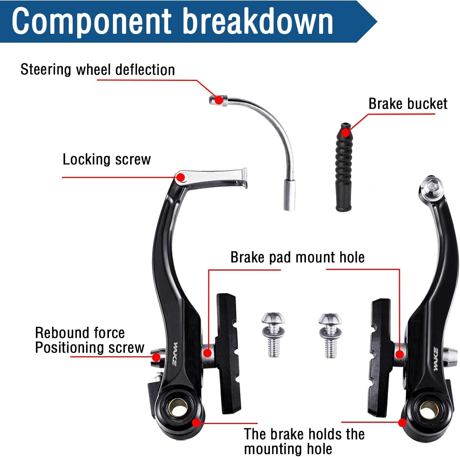 OSAGIE Bike Stem, Aluminum Alloy MTB Stem, Mountain Bike Stem for 28.6Mm (1-1/8") Handlebar of Bicycle, Road Bike, MTB, BMX, Cycling - Black 25.4X28.6X90Mm image number 3