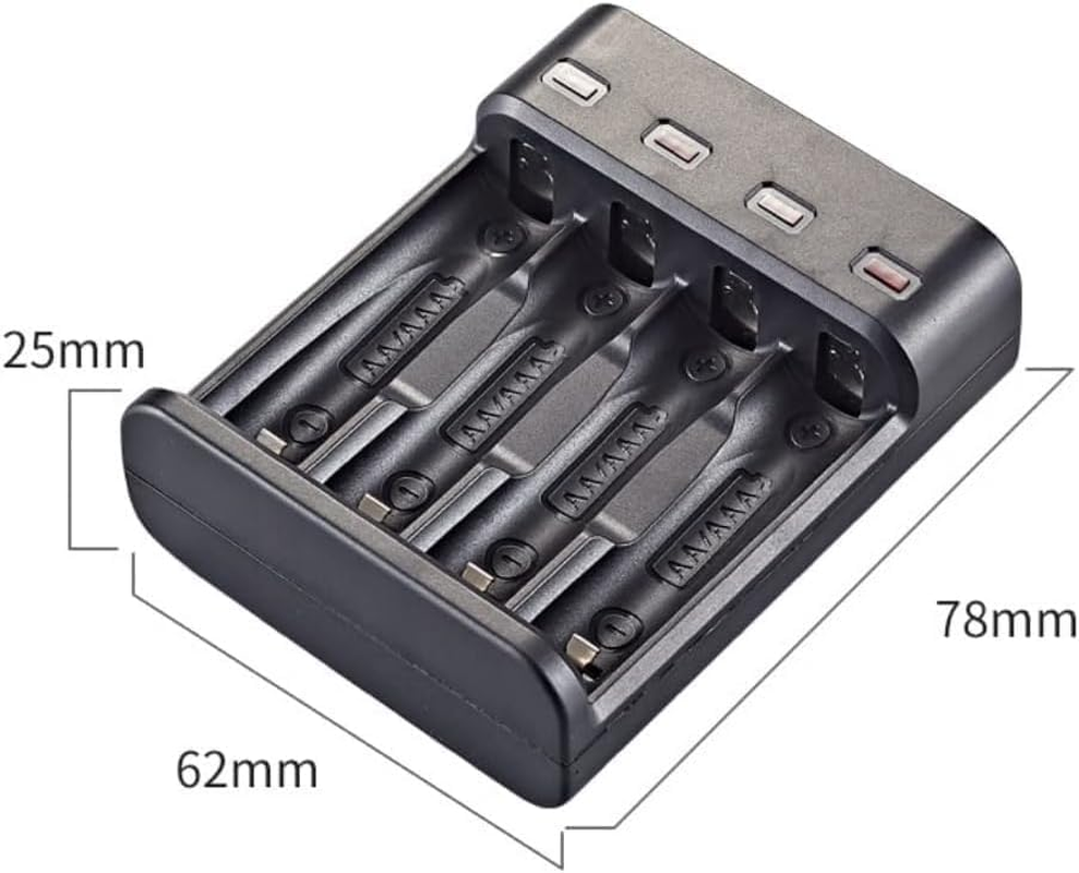 4 Slot Battery Charger for AA/AAA Batteries Nimh Battery Charger USB Universal Rechargeable Battery Charger image number 5