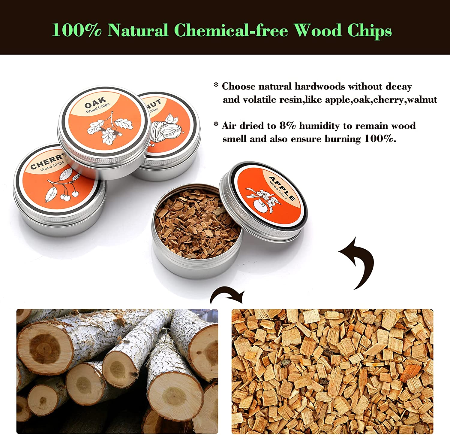 Cocktail Smoker Kit with 4 Wood Chips, Old Fashioned Whiskey Smoker Drinks Kit, Whisky Smoker for Cocktails, Wine, Whiskey, Bourbon, Husband, Dad image number 3