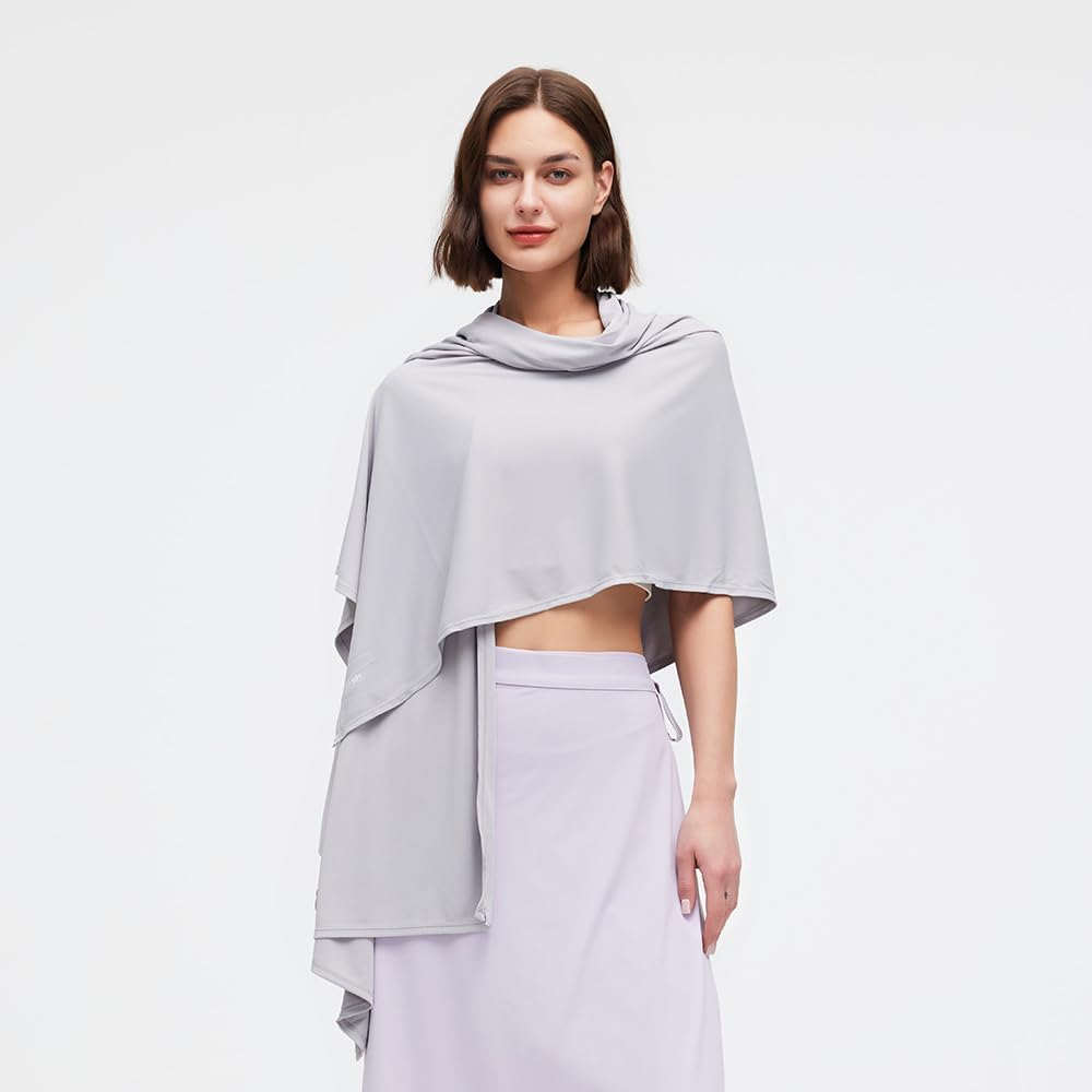 UPF50+ Sun Shawl Beach Travel Scarf Wraps,Swimsuit Bikini Wraps Cover-Up for Women,Summer Cooling Shawl image number 4