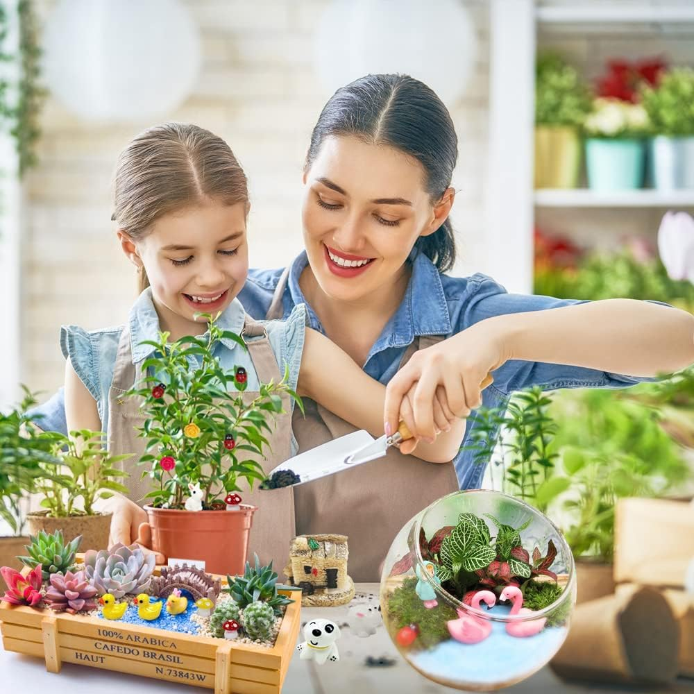 Dracarys Fairy Garden Accessories 50 Pieces, Miniatures for Fairy Garden Fairy Garden Kit, Fairy Garden Animals, Miniature Figurines, Micro Landscape Ornaments Kit, Garden DIY Kit, Environmental Resin image number 1