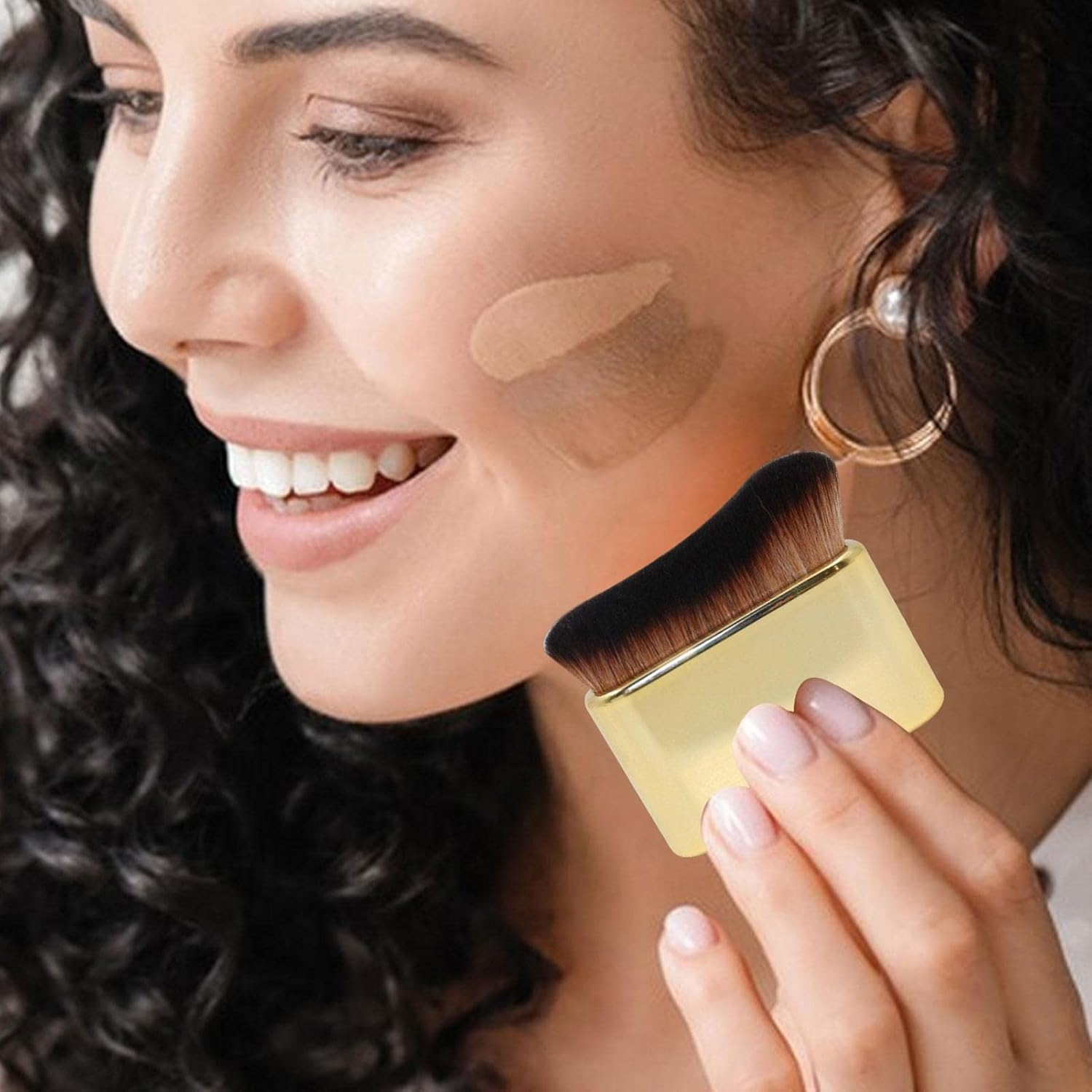 Siren Makeup Brush | Body Makeup Brush for Liquid Foundation,Foundation Brush Makeup Brush for Tan, Sunless Tanner Makeup Brushes, Self Tanning Mousse Blending image number 4