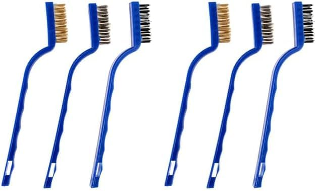 Xtra Kleen Cleaning Wire Brush Set, Blue (Pack of 6)