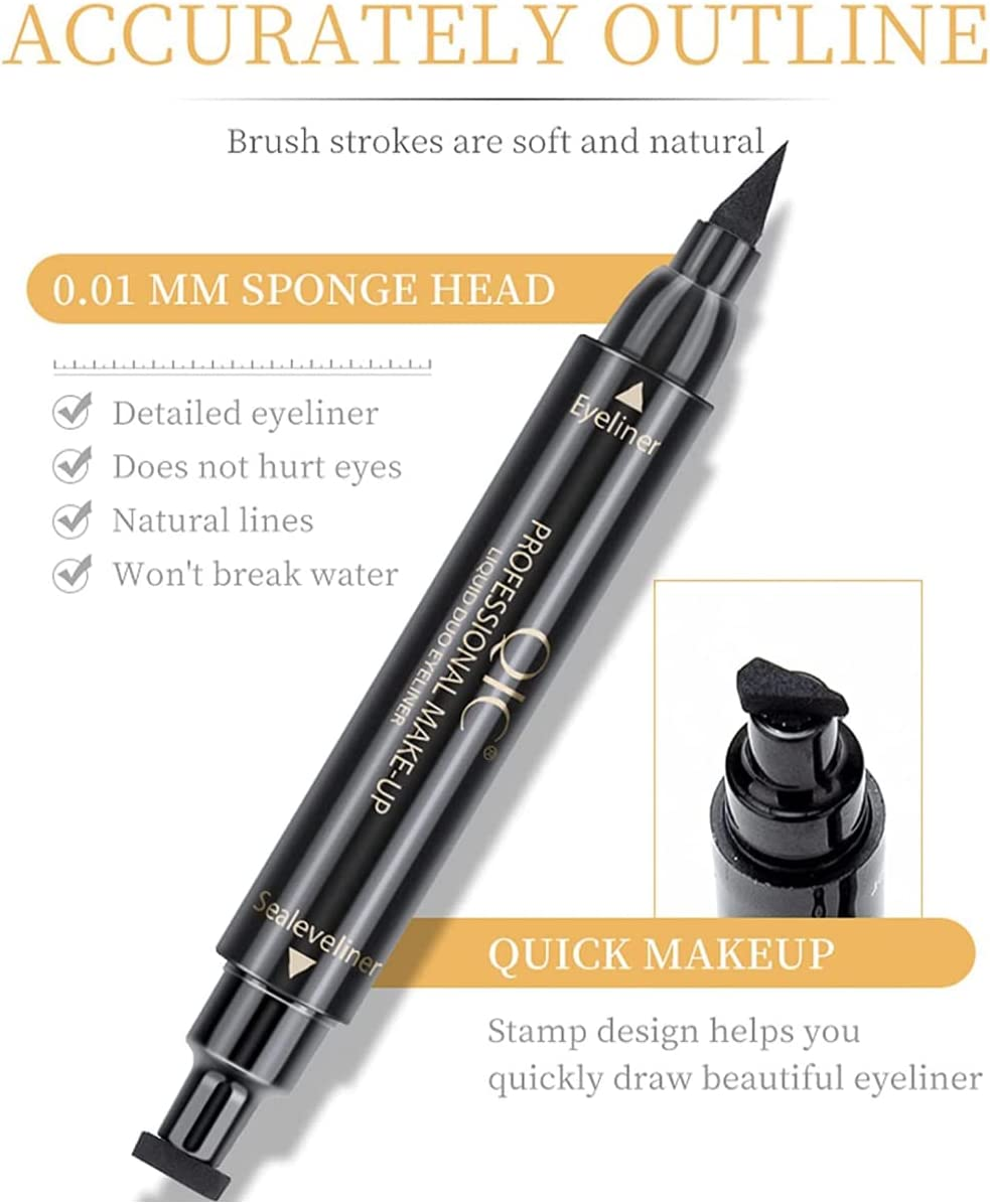 GOBABY Winged Eyeliner Stamp, Liquid Eyeliner, Black, Waterproof, Long-Lasting image number 1