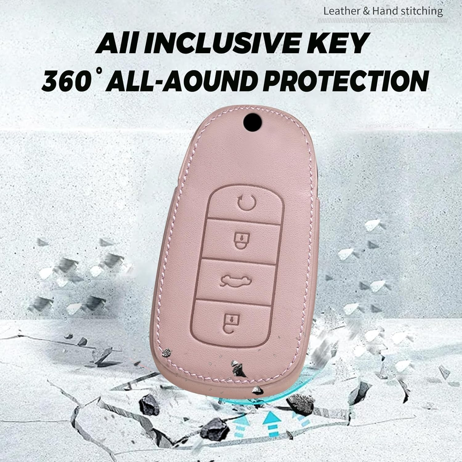 Ontto Leather Car Key Fob Cover Fit for Chery Jaecoo J7 J8 Omoda 5 E5 C5 C9 Tiggo 7 8 Pro Arrizo 8 6 Pro 5 plus Key Case Holder Shell Key Chain Keyring Protector Car Styling Accessories image number 6