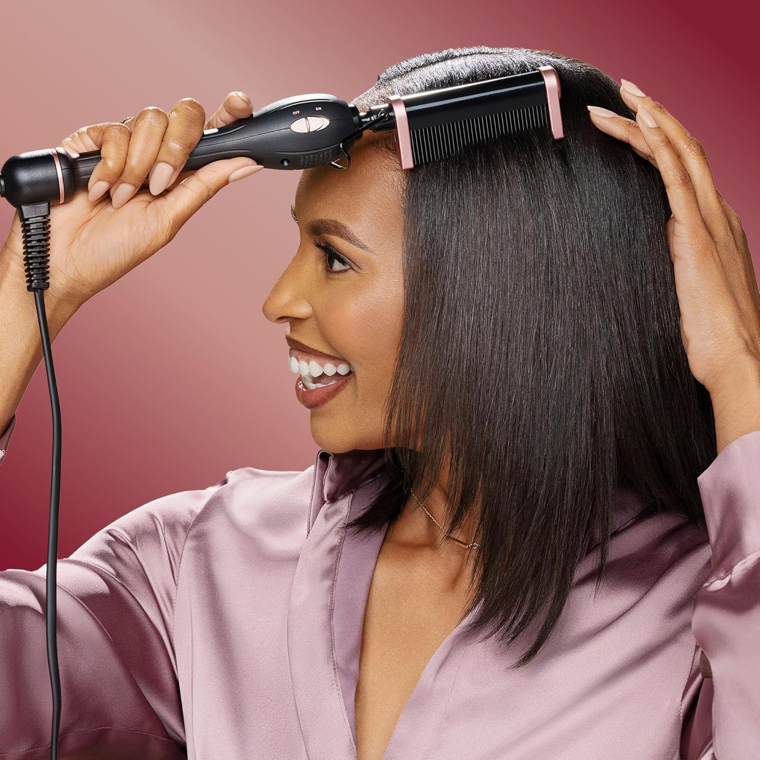 GOLD N HOT Rose Gold Pressing and Styling Comb image number 2