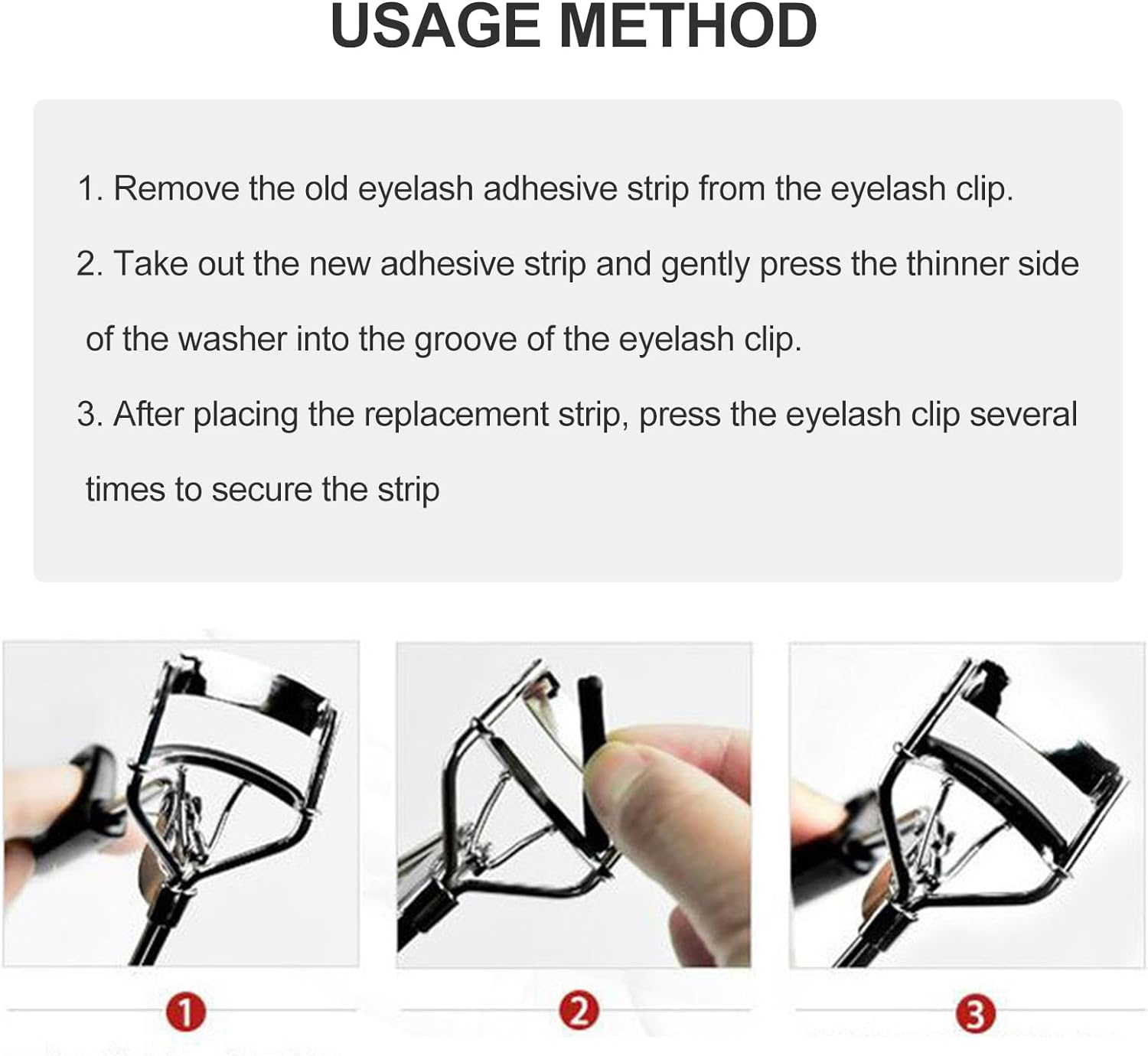 100Pcs Eyelash Curler Refills Pads Soft Silicone Rubber Curler Replacement Refills Pads for Universal Eyelash Curler (Rose) image number 4