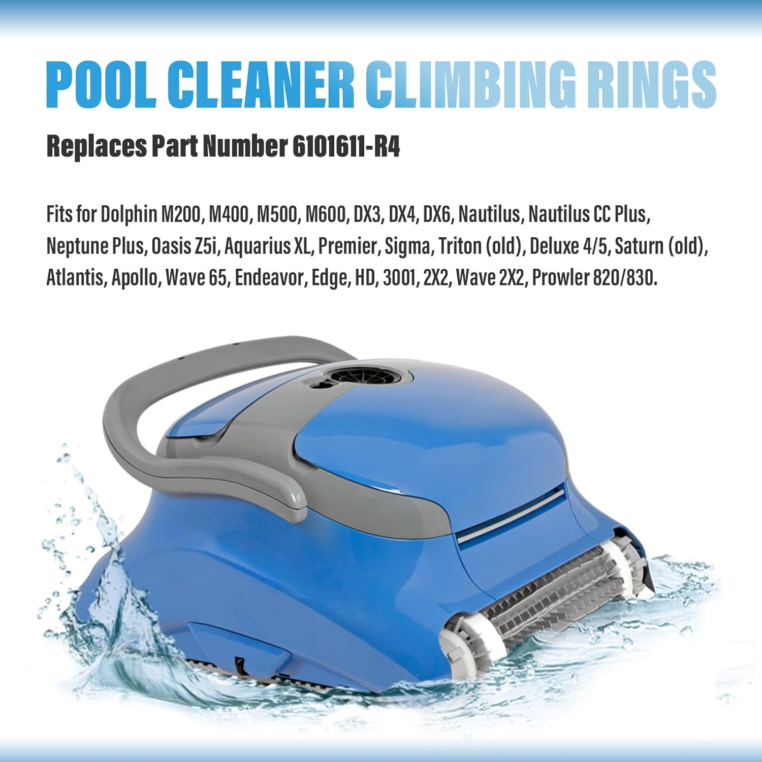 4 Pack Climbing Rings Replacement for Maytronics Dolphin Robotic Pool Cleaners, Compatible with Dolphin Nautilus CC plus M200 M400 M500 DX3 DX4 DX6 Sigma Premier and More (Part Number 6101611-R4) image number 5