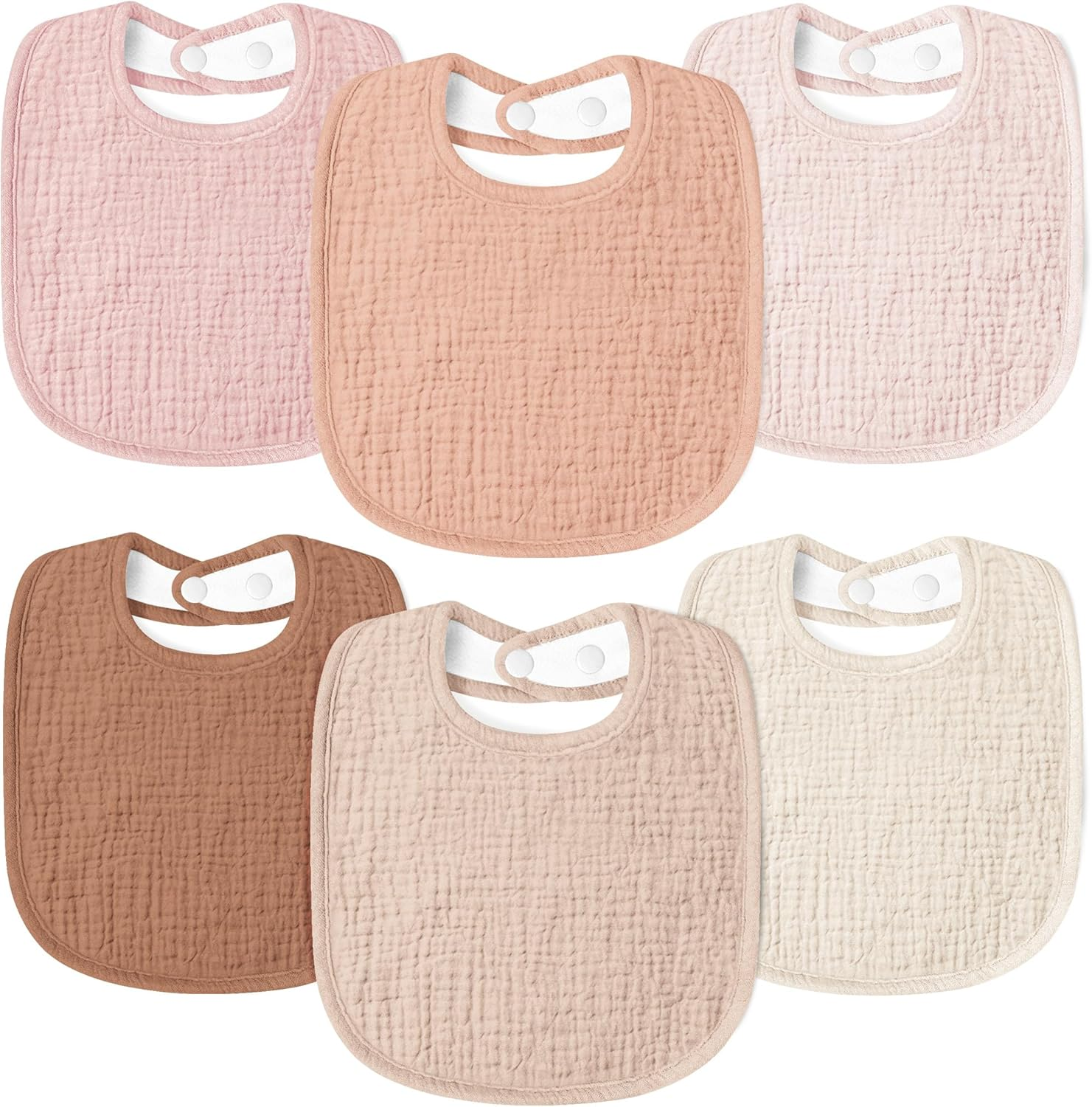 Susurration Muslin Baby Drool Bibs Soft Square Adjustable Baby Bandana Bibs for Unisex Girls & Boys