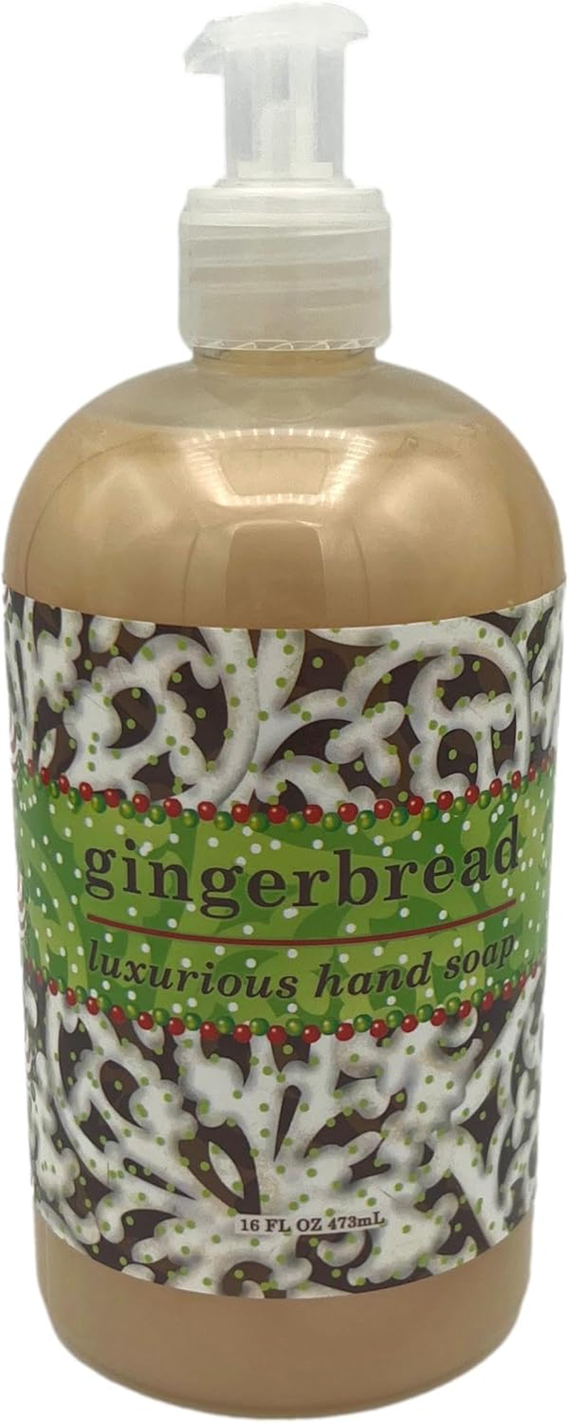 Greenwich Bay Gingerbread Hand Soap with Shea Butter, Ginger and Nutmeg Extracts, Honey 16Oz